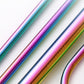 17Pcs Reusable Stainless Steel Straws Set with Cleaning Brushes and Pouch