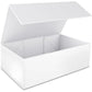 Easy Attached Foldable Cardboard Gift Box for Holiday Packaging-White