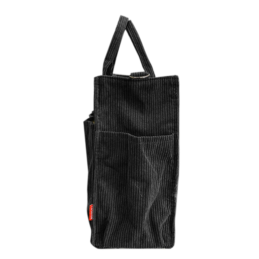 Corduroy Tote Bag Zipper Shoulder Bag Corduroy Crossbody Bag Square Handbag