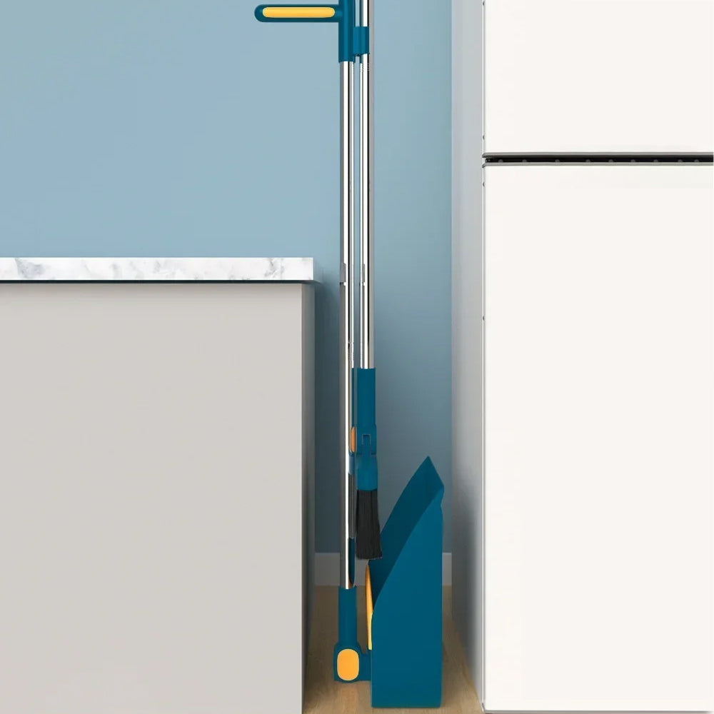 180 Degree Rotatable Broom with Foldable Standing Dustpan