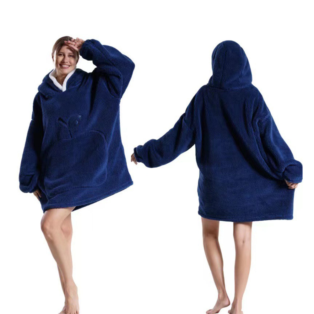 Unisex Hoodie Blanket Hooded Oversized Wearable Throw Blanket