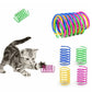 40Pcs Colorful Plastic Spring Bouncy Coil Teasing Playing Cat Toy