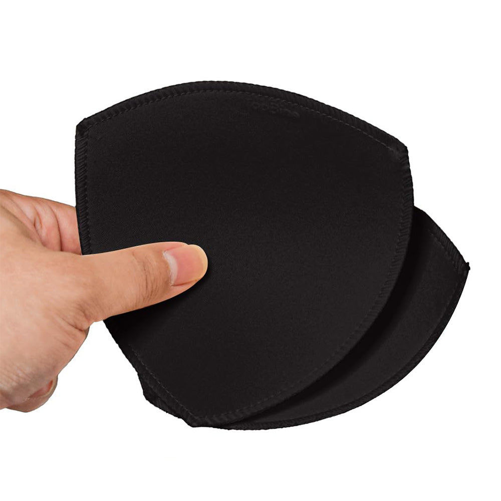 4 Pairs Triangle Replacement Foam Bra Pad Inserts for Sports Bras-Black