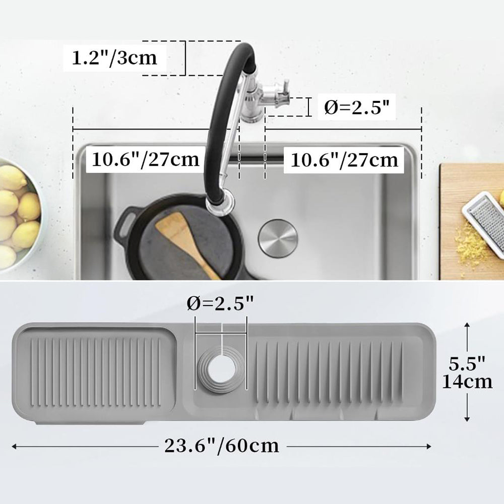 Silicone Sink Splash Guard Mat For Kitchen