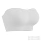 Women Strapless Wirefree Bandeau Bra with Removable Shoulder Straps-White