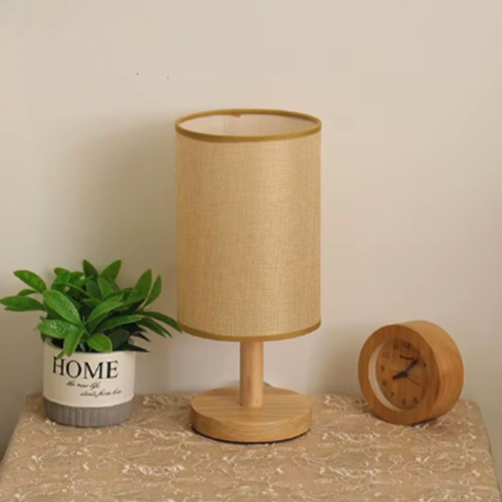 Small Bedside Night Table Lamp For Bedroom Minimalist Nightstand Lamp With Round Shade