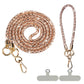 Rhinestone Crossbody Phone Lanyard with Wrist Strap and Locking Clips