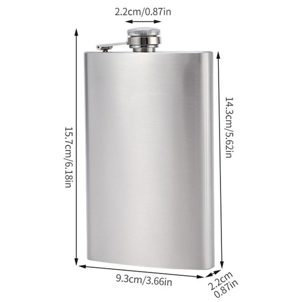 Stainless Steel Hip Flask for Men Portable Leak Resistant Pocket Liquor Bottle for Outdoor Travel