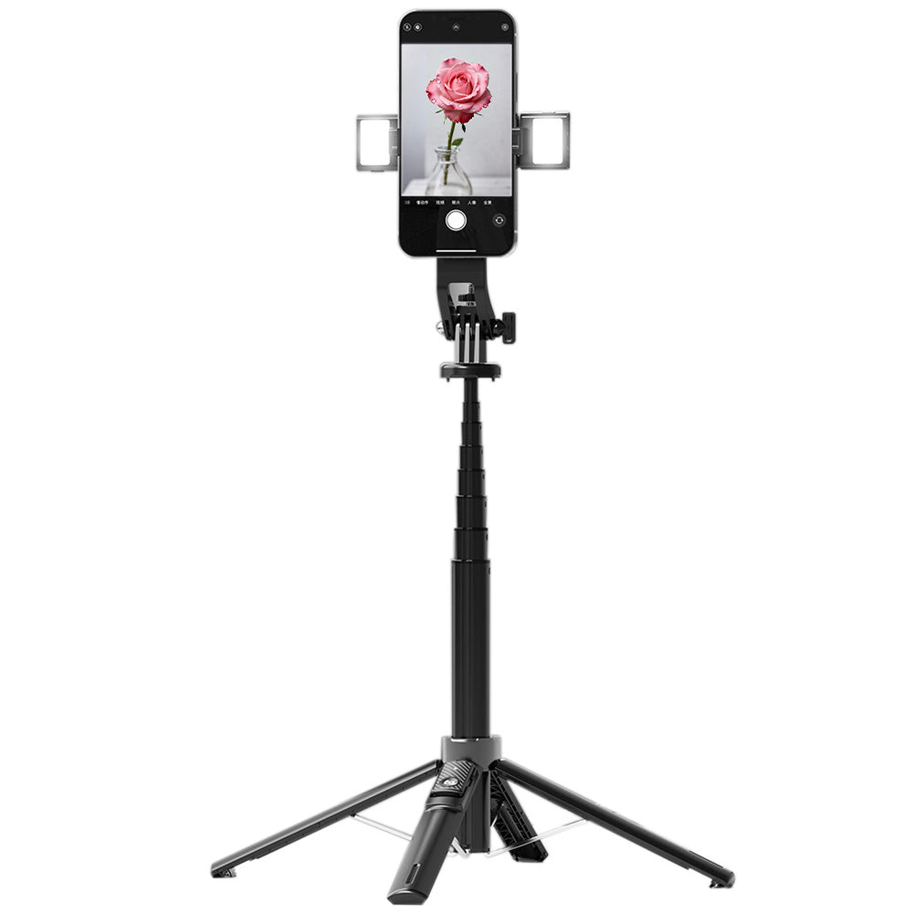 Selfie Stick Tripod with Wireless Remote for Phone Dual Fill Light Bluetooth