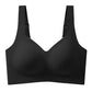 Women Wireless Bra Full Coverage Comfortable Seamless Plus Size-Black
