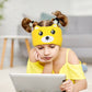 Kids Wireless 5.0 Bluetooth Sleep Headphone Cute Animal Eye Mask Headband