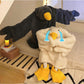 Cartoon Goose Hoodie Blanket Oversized Fleece Onesie for Sleep Lounging and Party-Style 1