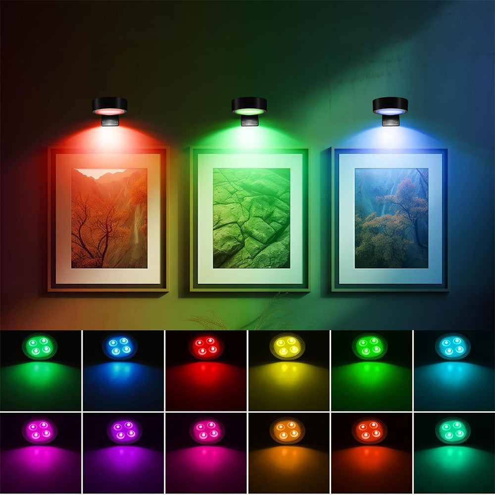 3Pcs Rechargeable LED Picture Lights Dimmable Art Display Lighting