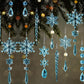 18Pcs Hanging Acrylic Christmas Snowflake Icicle Drop Ornaments for Xmas Tree