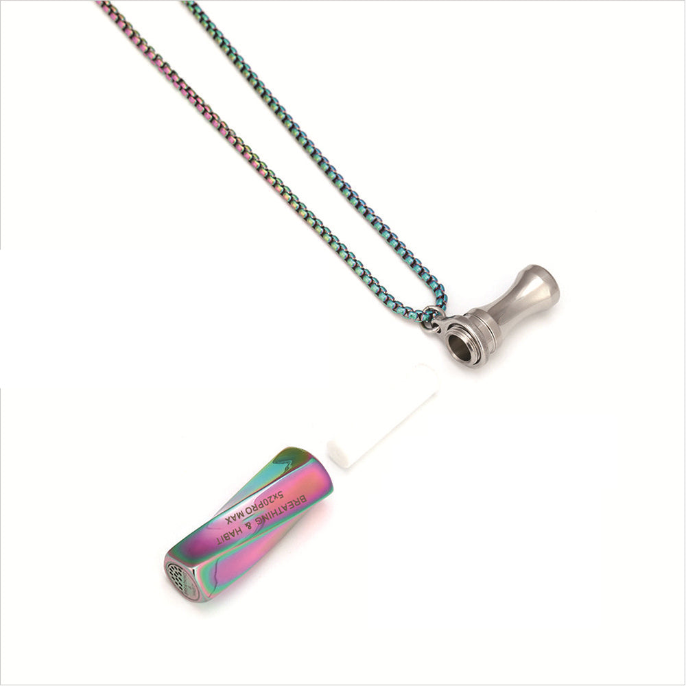 Breathlace Necklace Stainless Steel Breathing Pendant Necklace