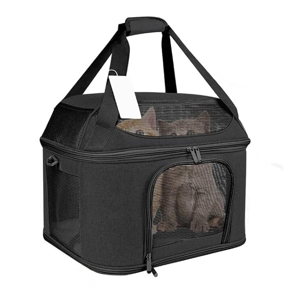 Breathable Pet Carrier Foldable Cat Travel Bag Shoulder Bag