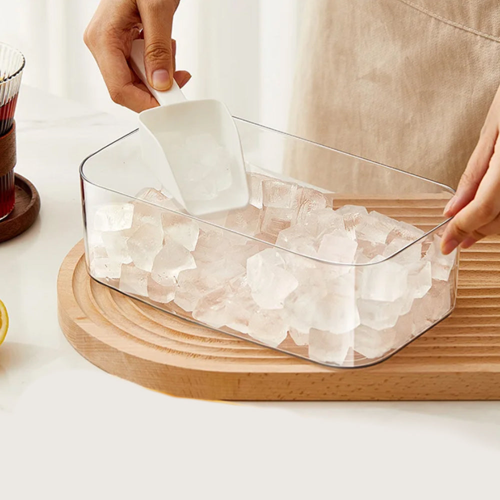 Ice Cube Tray with Lid and Bin for Freezer 64Pcs Ice Cube Mold