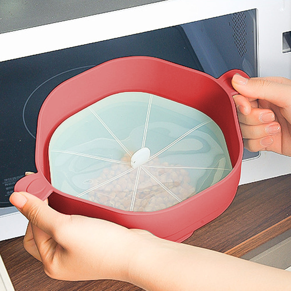 Microwave Popcorn Popper Silicone Popcorn Bowl With Lid