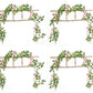 4Pcs Artificial Silk Wisteria Vine Hanging Garland 1.8 m for Home and Garden Decoration