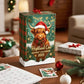 2D Highland Cow Advent Calendar 24 Days Christmas Countdown Calendar for Xmas Tree