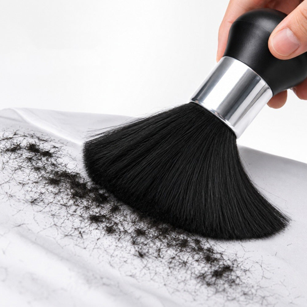 Soft Hair Sweeper Brush with Storage Case Neck Duster Brush for Home Barbershop