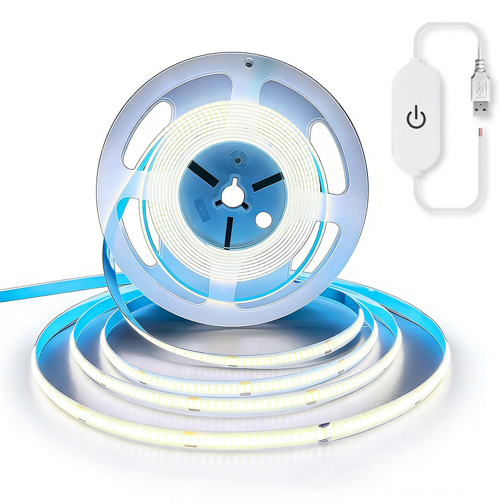 5V USB LED Light Strip COB LED Strip Lights for TV Under Cabinet