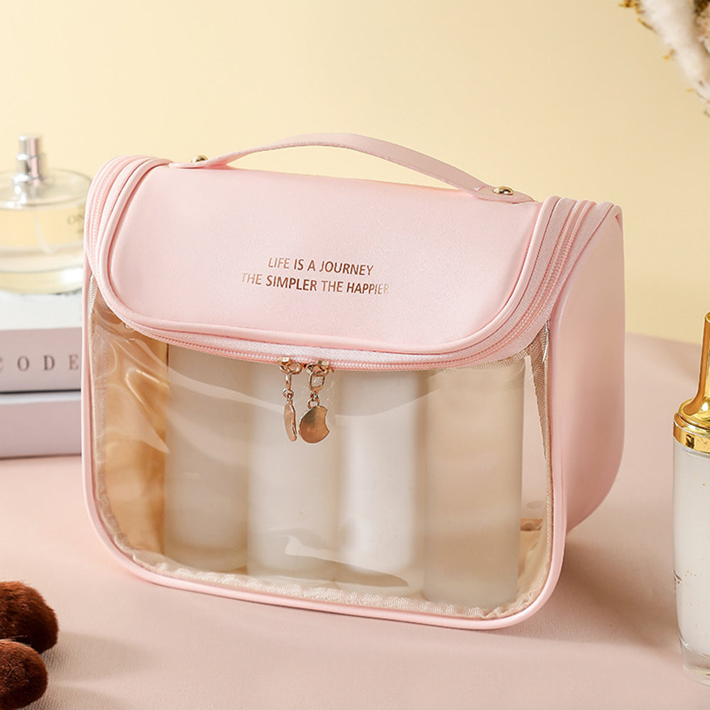 Clear Makeup Bag with Hanging Hook for Travel Organizer for Accessories