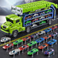 Carrier Truck Transport Car Toys Foldable 3 Layer Car Race Track Toys With 6 Toy Cars