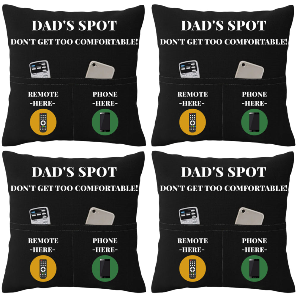 4Pcs Pillowcase with 2-Pocket for Sofa Home Decoration