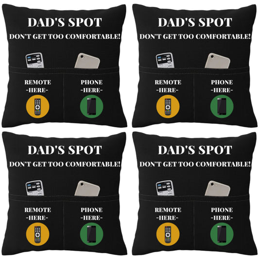 4Pcs Pillowcase with 2-Pocket for Sofa Home Decoration