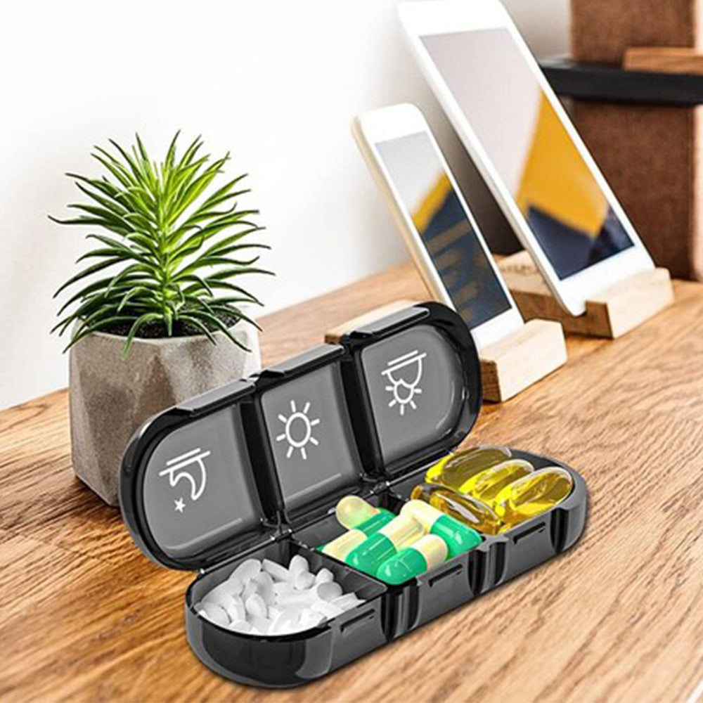 Weekly Pill Box Organizer 7 Days Tablet Storage Dispenser With One Side Large Openings