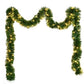 10m Christmas Garland with 100 LED Lights Artificial Wreath Stairs Rattan Decoration