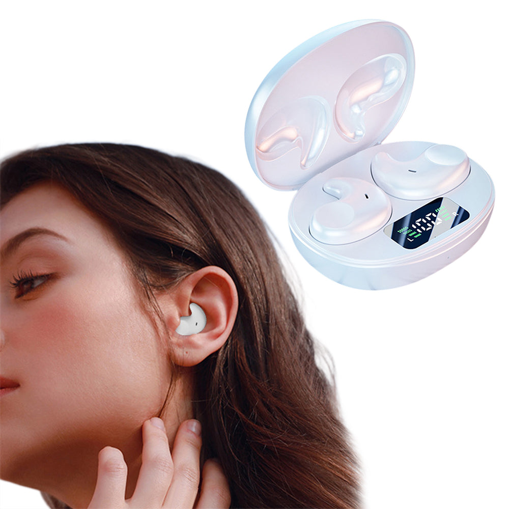 Open-Ear Bluetooth Headphones with Charging Case and Noise-Canceling Microphone