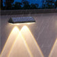 LED Solar Powered Fence Lights Deck Door Wall Stair Step Outdoor Lamp