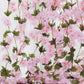 4Pcs Sakura Vine Artificial Silk Hanging Garland 2.3 m for Wedding and Home Decoration