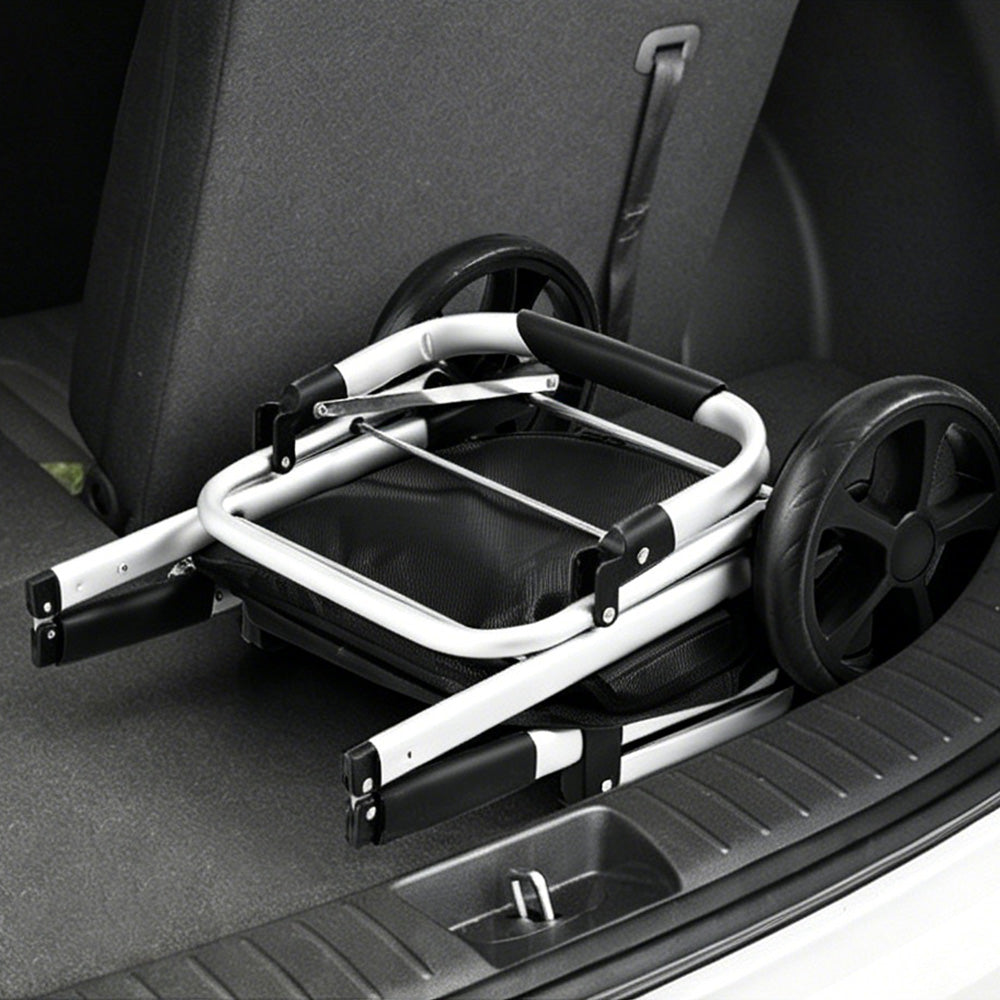 Folding Shopping Cart with Waterproof Oxford Bag Portable Utility Trolley