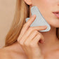 Stainless Steel Gua Sha Tool and  Face Brush Set -Pink