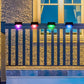 4Pcs LED Solar Fence and Step Lights for Outdoor Garden Stairs and Deck