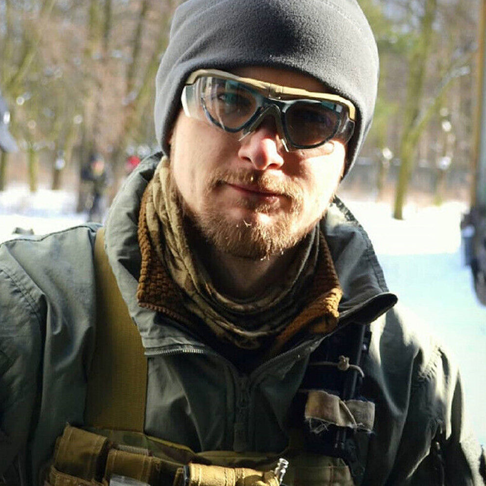 Tactical Military Glasses with 3 Interchangeable Lenses-Polarized Glasses