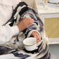 Geometry Pattern Travel Couch Bed Plush Blanket