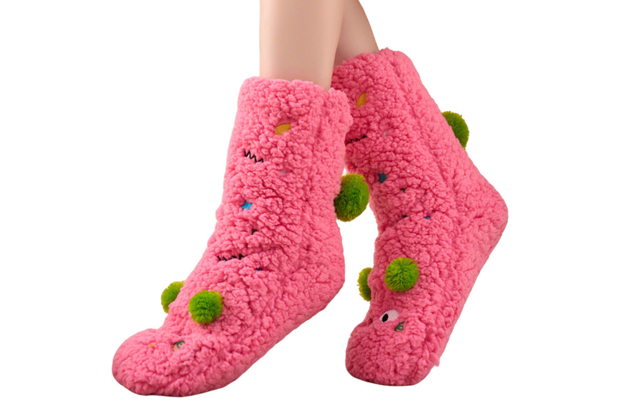 Women's Sherpa Fleece Slipper Socks Cozy Indoor Socks Warm Plush Socks