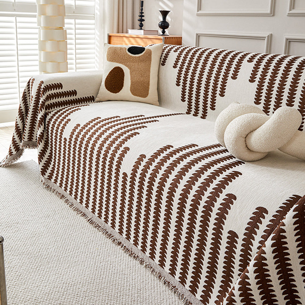 Reversible Double-Sided Minimalist Chenille Sofa Cover