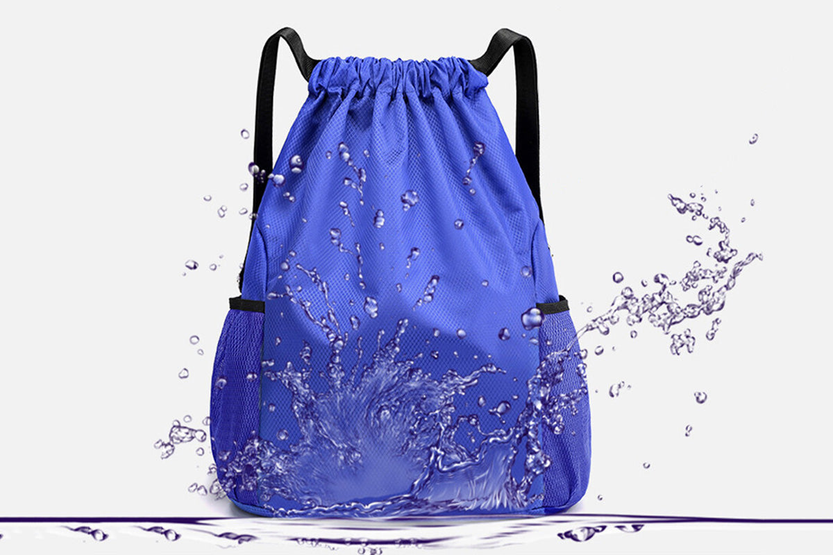 Sport Drawstring Backpack With 2 Pockets Large Capacity Basketball Bag