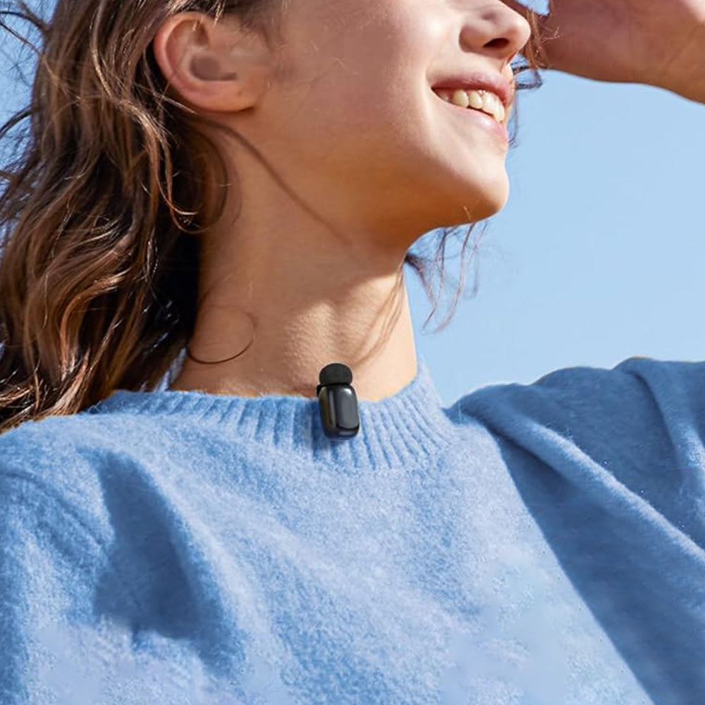 Mini Wireless Lavalier Microphone with Charging Case and AI Noise Reduction
