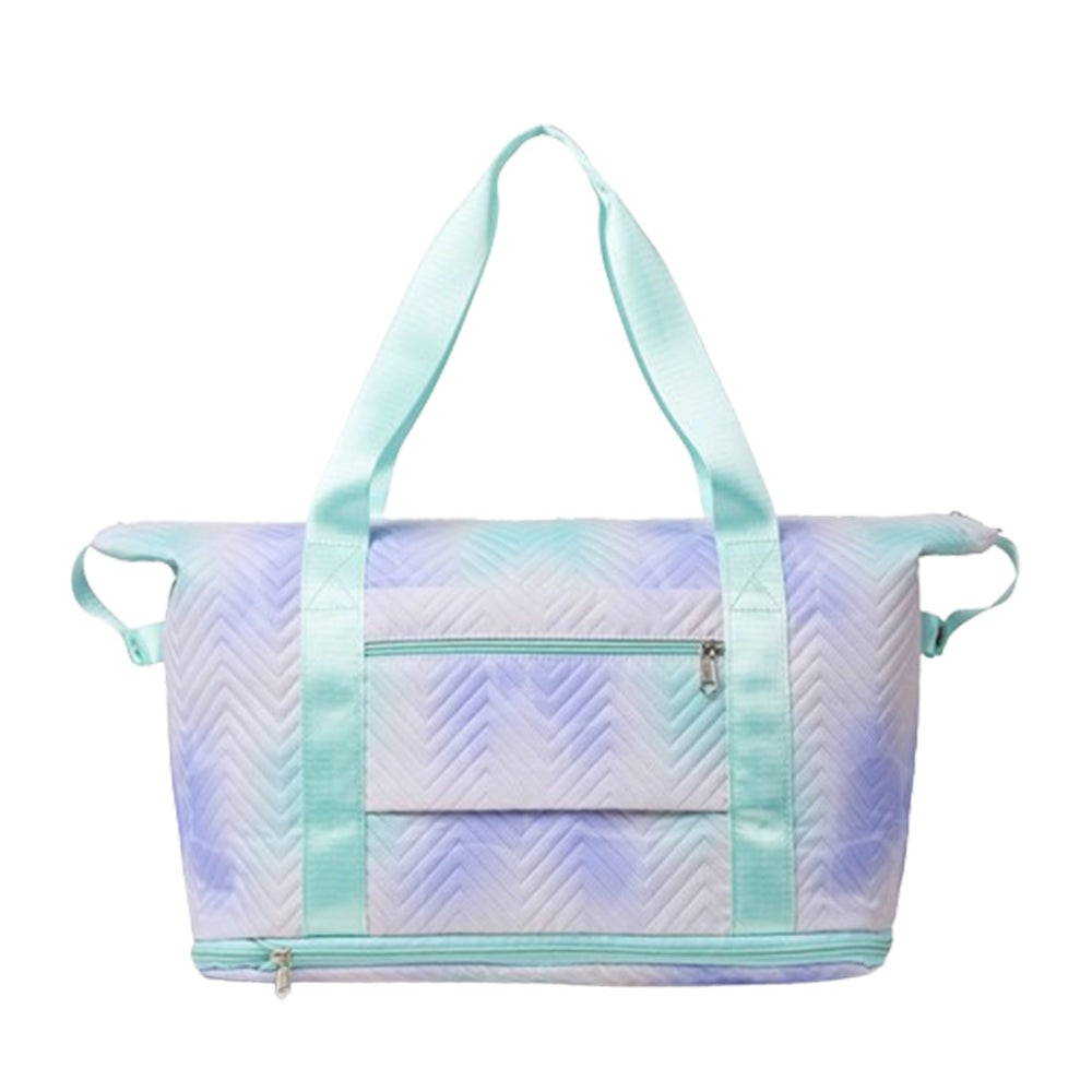 2Pcs Gradient Color Expandable Large-Capacity Travel Foldable Duffle Bag