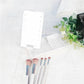Compact LED Makeup Mirror with Cosmetic Brush and Holder