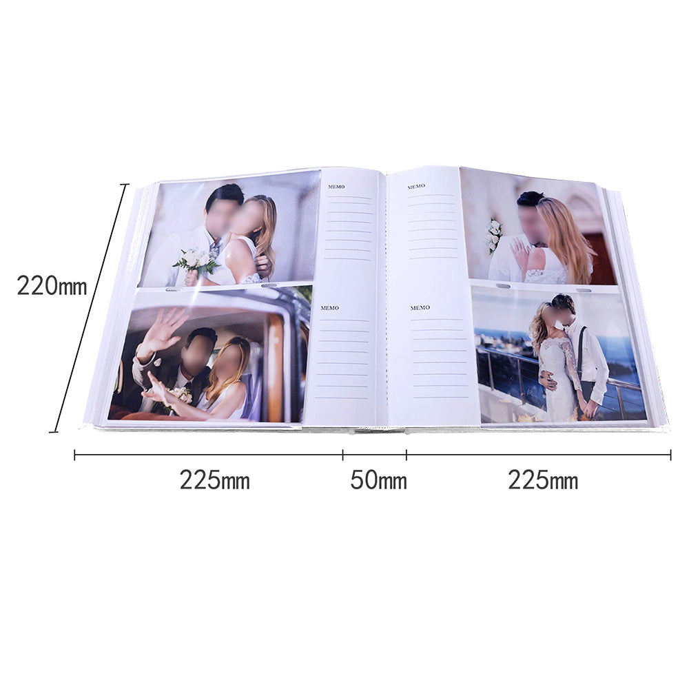200 Photo Album with Memo Space Storage Book for Family Wedding