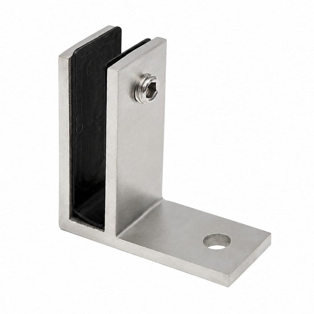 304 Stainless Steel Pool Fence Glass Clamp for 10 to 12mm Panels-Silver