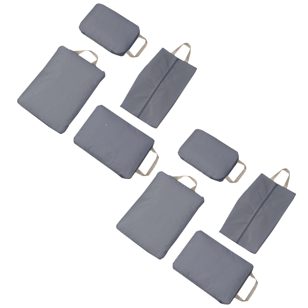 8Pcs Travel Luggage Compression Cubes Storage Bags