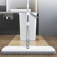 Flat Floor Mop and Bucket Set with 4 Washable Microfiber Pads